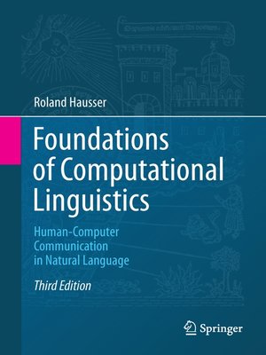 cover image of Foundations of Computational Linguistics